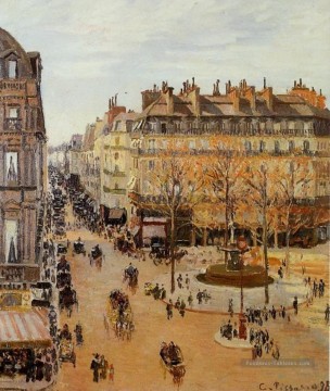 rue saint honore effet soleil après midi 1898 Camille Pissarro Peinture à l'huile